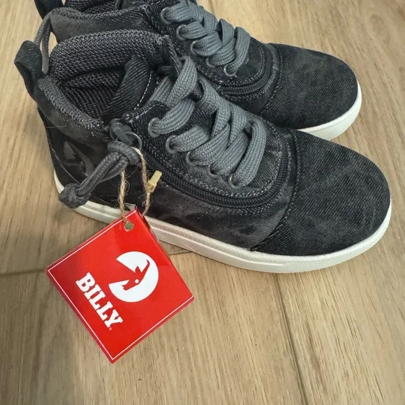 Billy Kids Charcoal High-Top Sneakers - Picture 1 of 5